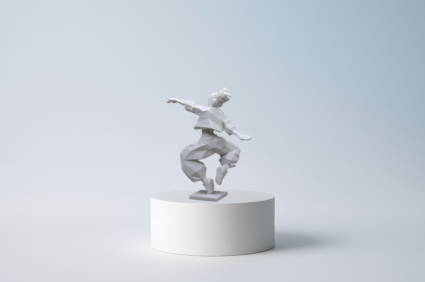 đ Geometrische Hip-Hop-TĂ€nzerin â Lowpoly Figur