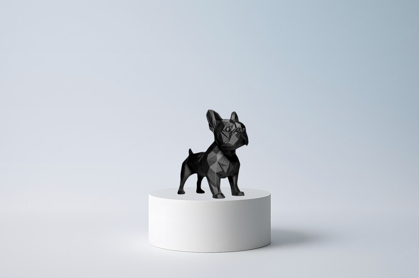 🐶 Geometrische Französische Bulldogge – Figur