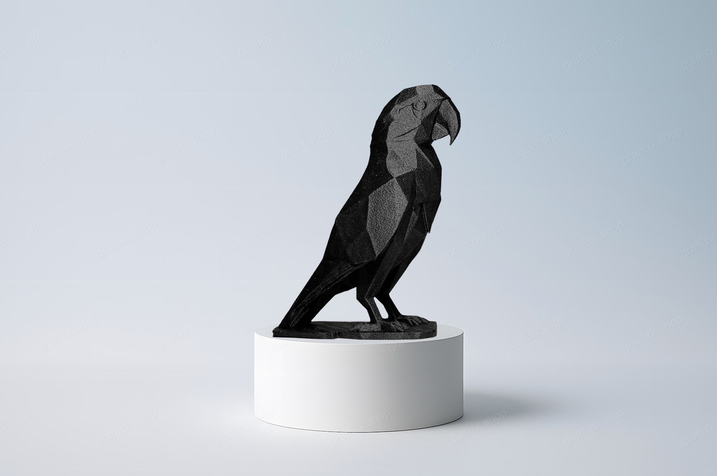 🦜 Geometrische Papagei – Lowpoly Figur