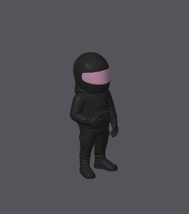🏍️📷 Biker mit Action-Cam – 3D-gedruckte Designer Figur