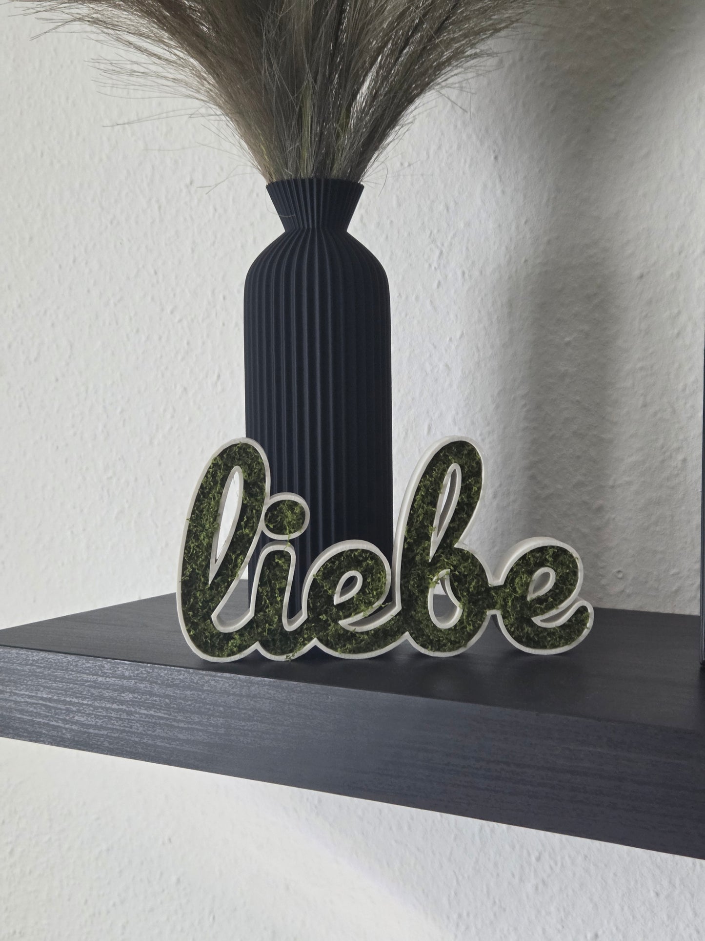 🌿🔤 Moos-Wortschild "liebe" – 3D-gedruckt Dekoration