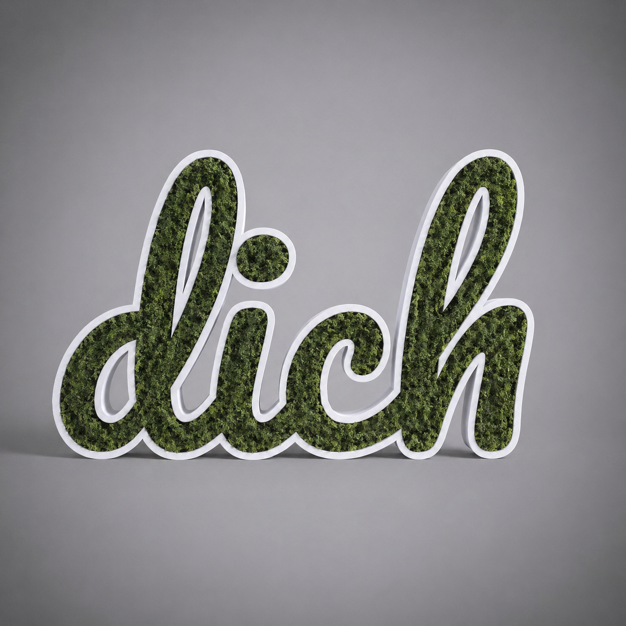 🌿🔤 Moos-Wortschild "dich" – 3D-gedruckt Dekoration