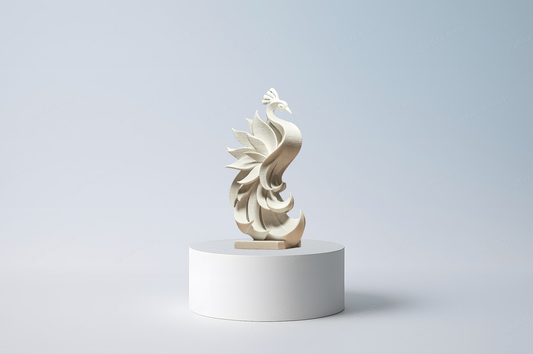 🦚 Designer Pfau – Statue