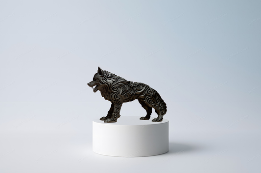 🐺 Designer Wolf – Skulptur