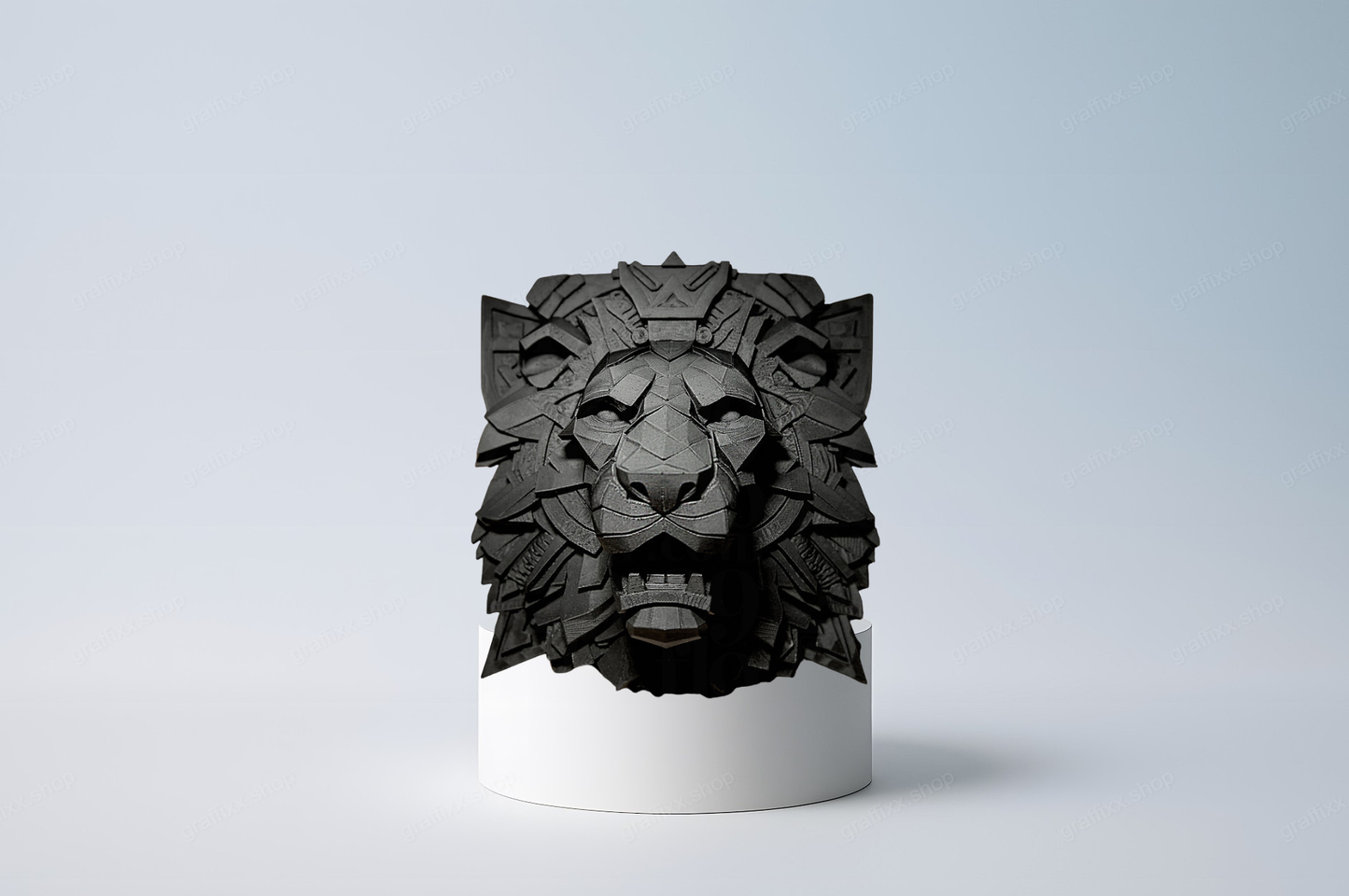 🦁 Löwen Relikt 2 – Designer Skulptur
