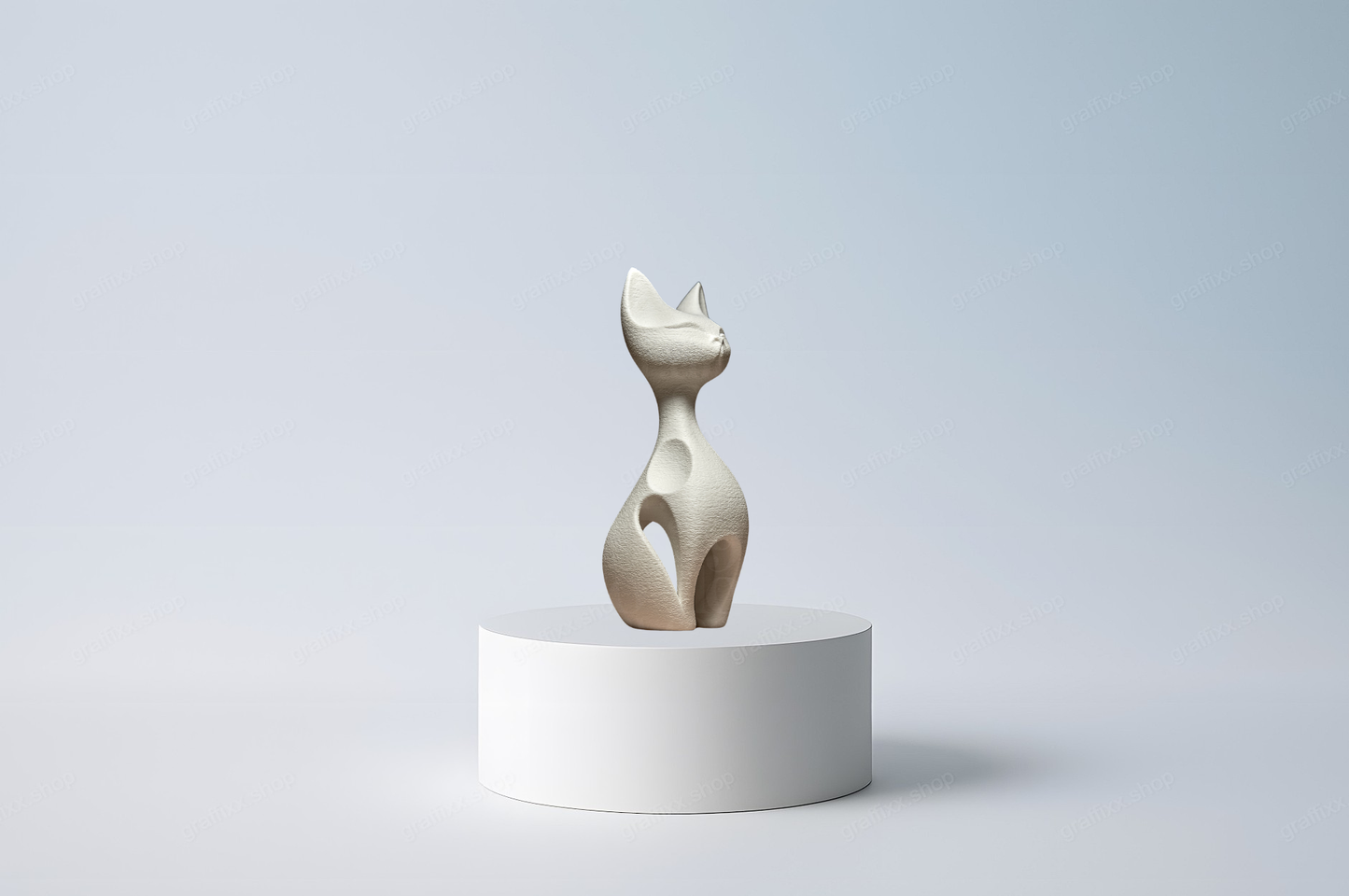 🐱 Elegante Katze 2 – Skulptur