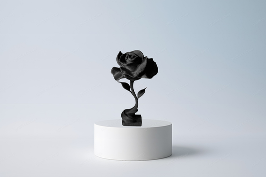 🌹 3D-gedruckte Rose mit Stiel - Dekoration Blume