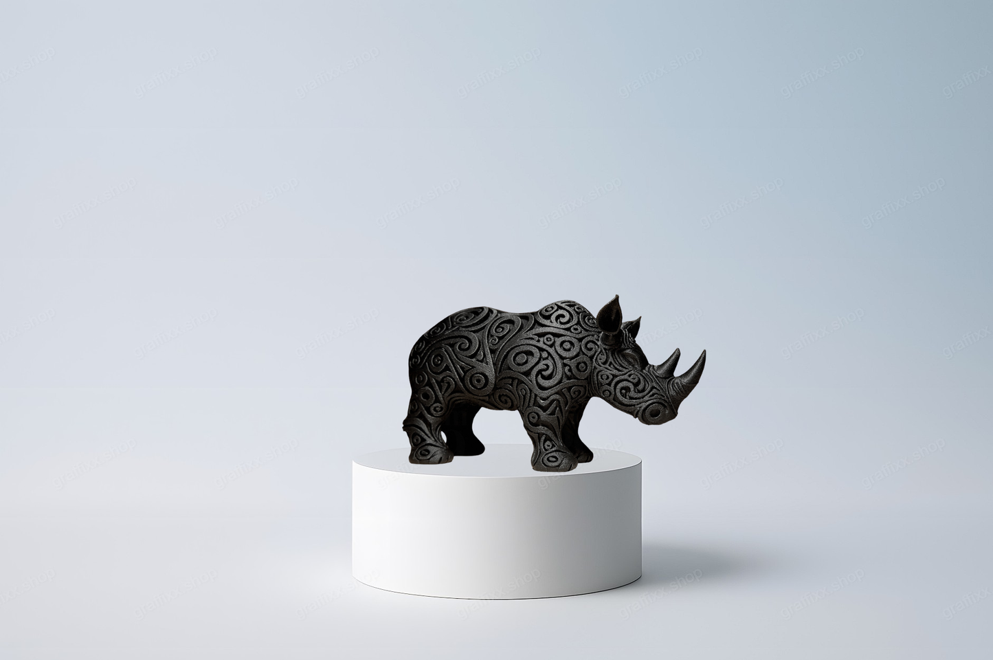 🦏 Designer Rhino – Skulptur