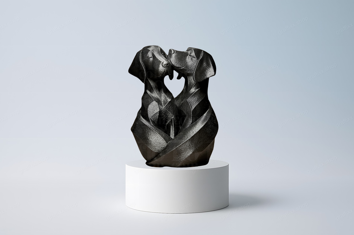 🐶❤️ Labrador Couple – 3D-gedruckte Figur als liebevolle Hunde-Statue