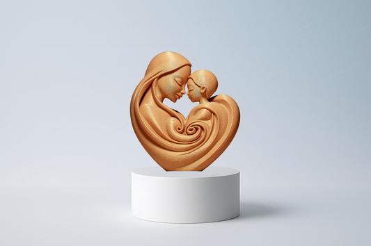 🤱 Mutter mit Kind – emotionale Skulptur