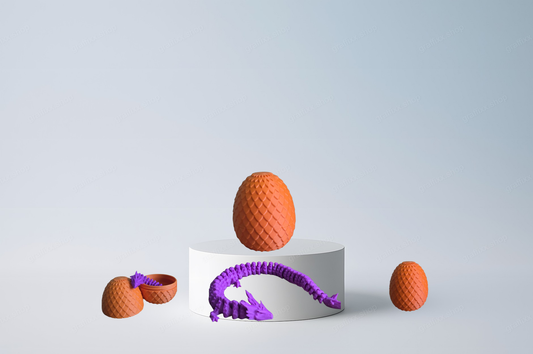 🐉🥚 Drache im Ei – 3D-gedruckte Fantasy Figur mit Drehmechanismus