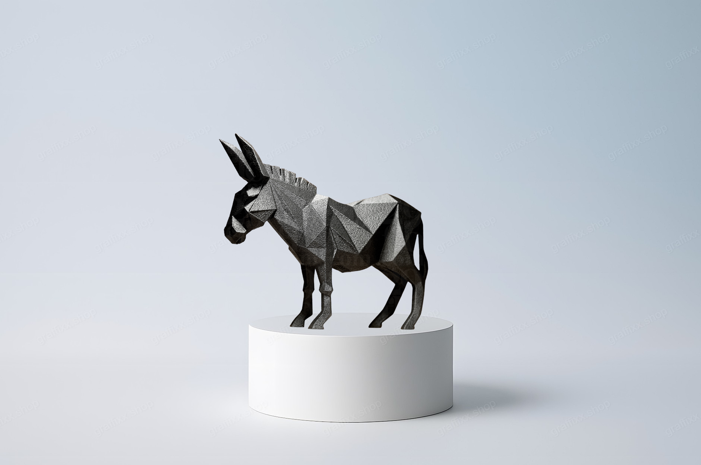 🐴  Esel – Lowpoly Tierfigur
