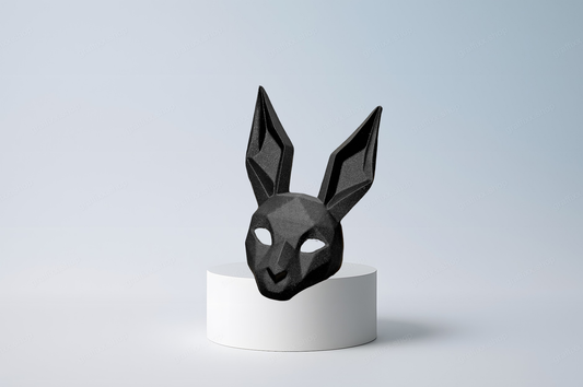 🐰 Hasenmaske – Geometrische Maske