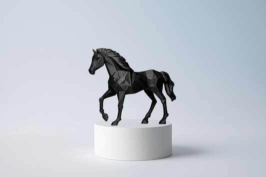 🐎 Geometrisches Pferd – Lowpoly Figur