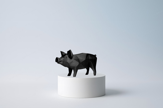 🐖 Geometrisches Schwein – Lowpoly Figur