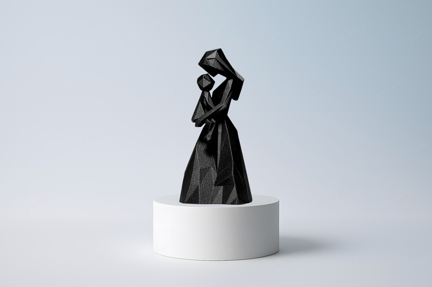 🤱 Mutter und Kind – Lowpoly Figur