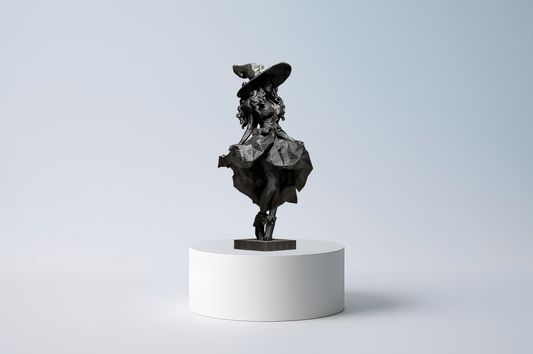 Verspielte Hexe - Lowpoly Figur