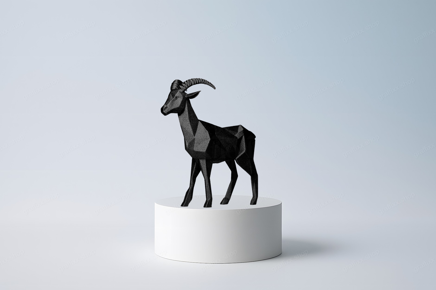 🐐 Geometrische Ziege – Lowpoly Figur