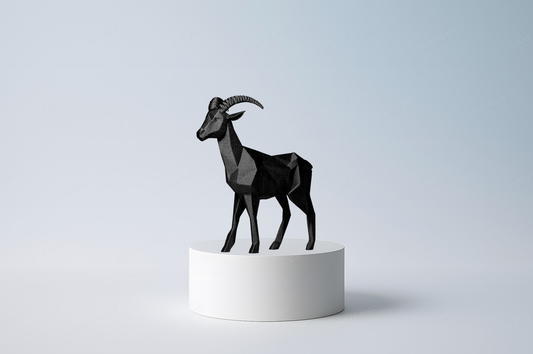 🐐 Geometrische Ziege – Lowpoly Figur