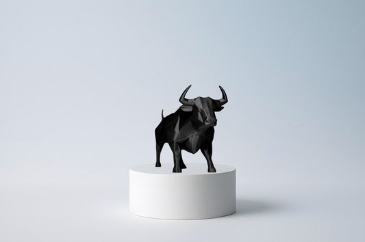 🐂 Designer Bull – Lowpoly Dekor Figur