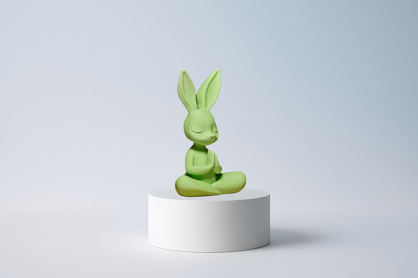 🐰🧘 Meditierender Hase – 3D-gedruckte Zen Dekofigur