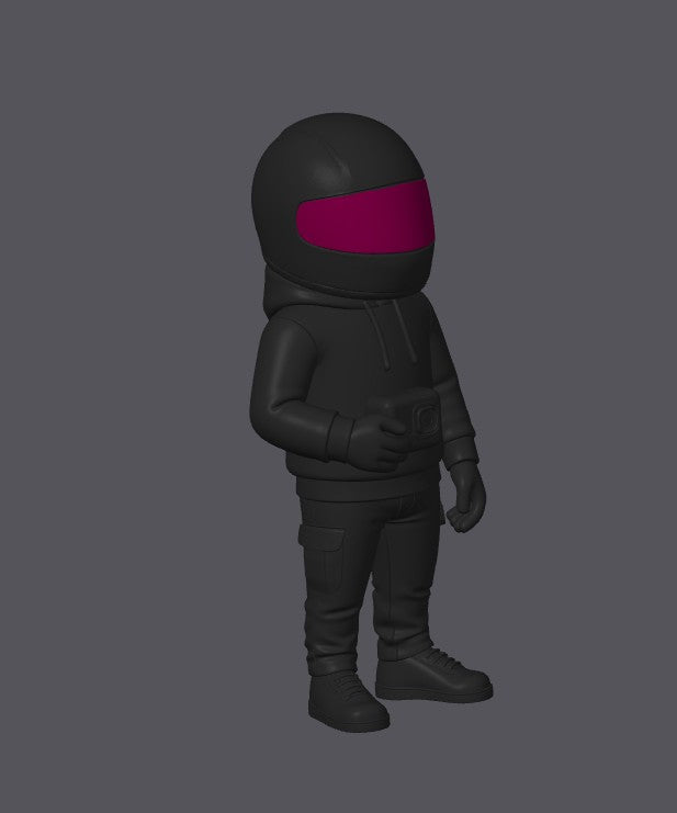 🏍️📷 Biker mit Action-Cam – 3D-gedruckte Designer Figur