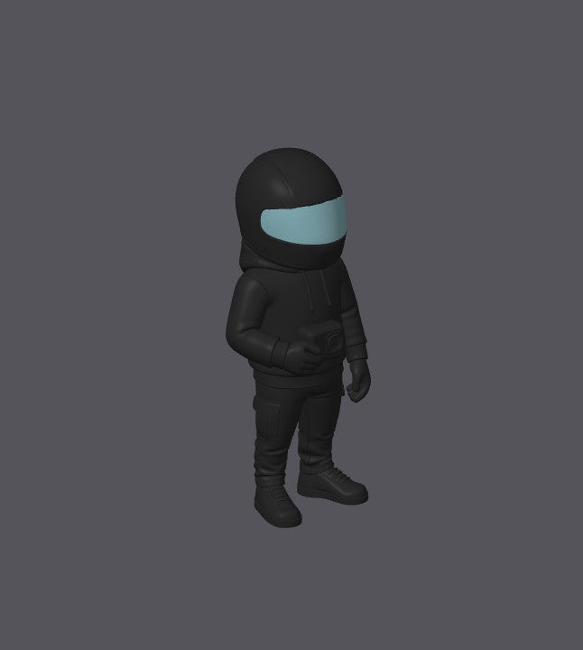 🏍️📷 Biker mit Action-Cam – 3D-gedruckte Designer Figur