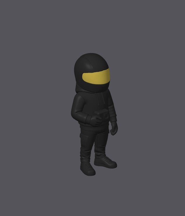 🏍️📷 Biker mit Action-Cam – 3D-gedruckte Designer Figur